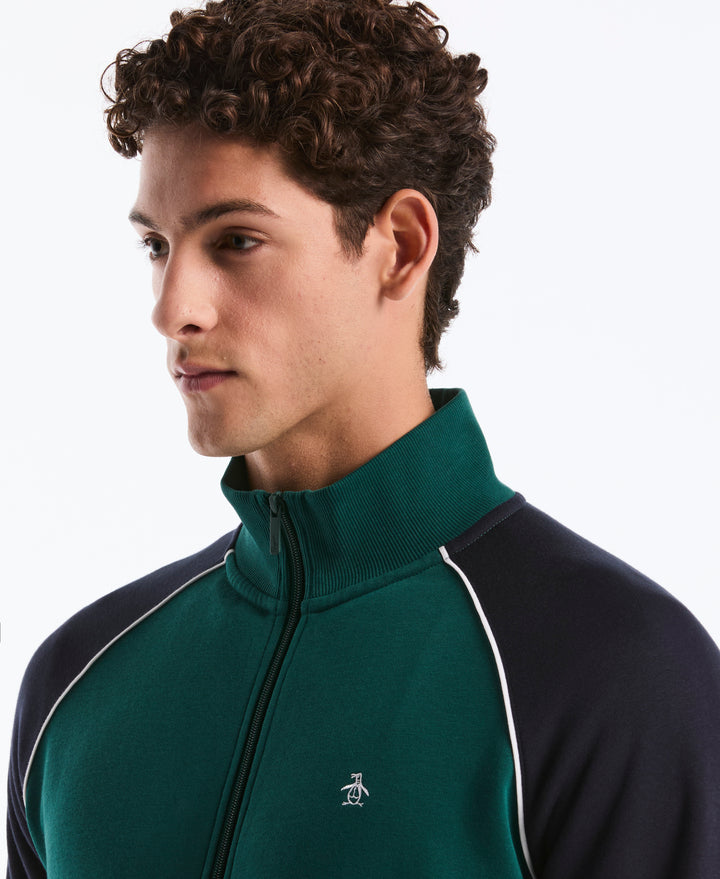 Colorblock Fleece Track Jacket-Jackets-Original Penguin