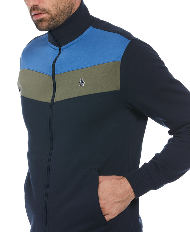 Colorblock Fleece Track Jacket (Star Sapphire) 