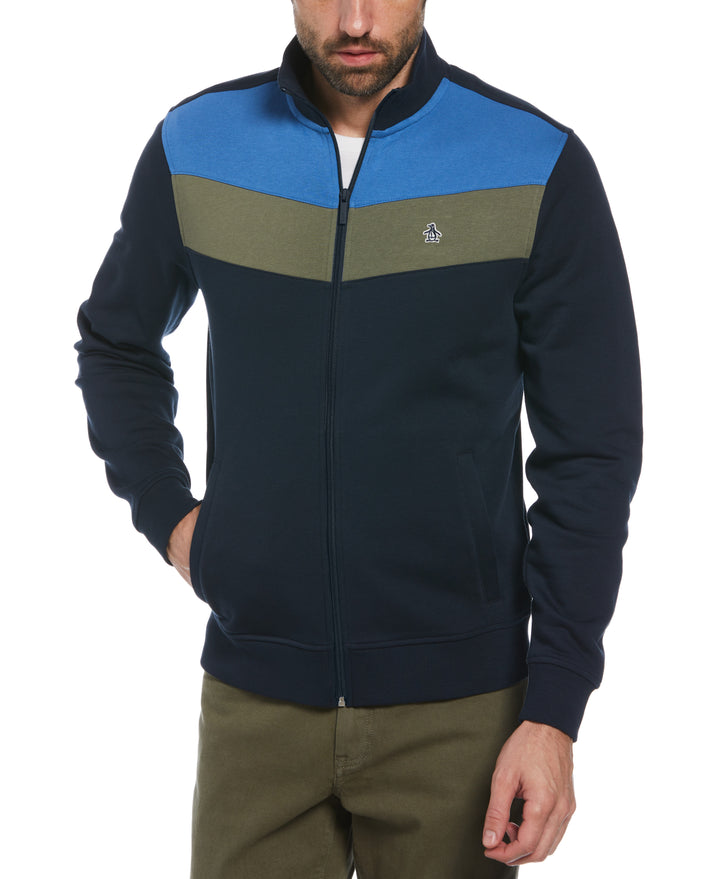 Colorblock Fleece Track Jacket (Star Sapphire) 