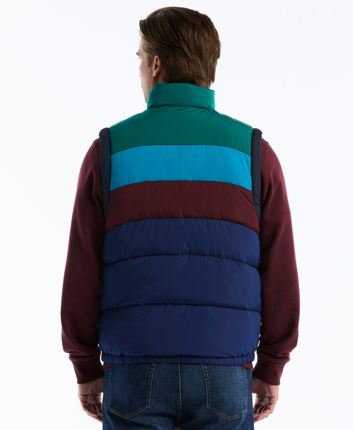 Colorblock Insulated Quilted Vest (Blue Depths) 