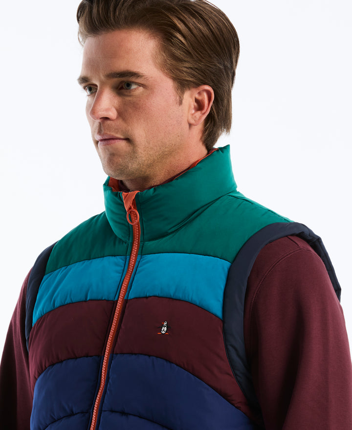 Colorblock Insulated Quilted Vest (Blue Depths) 