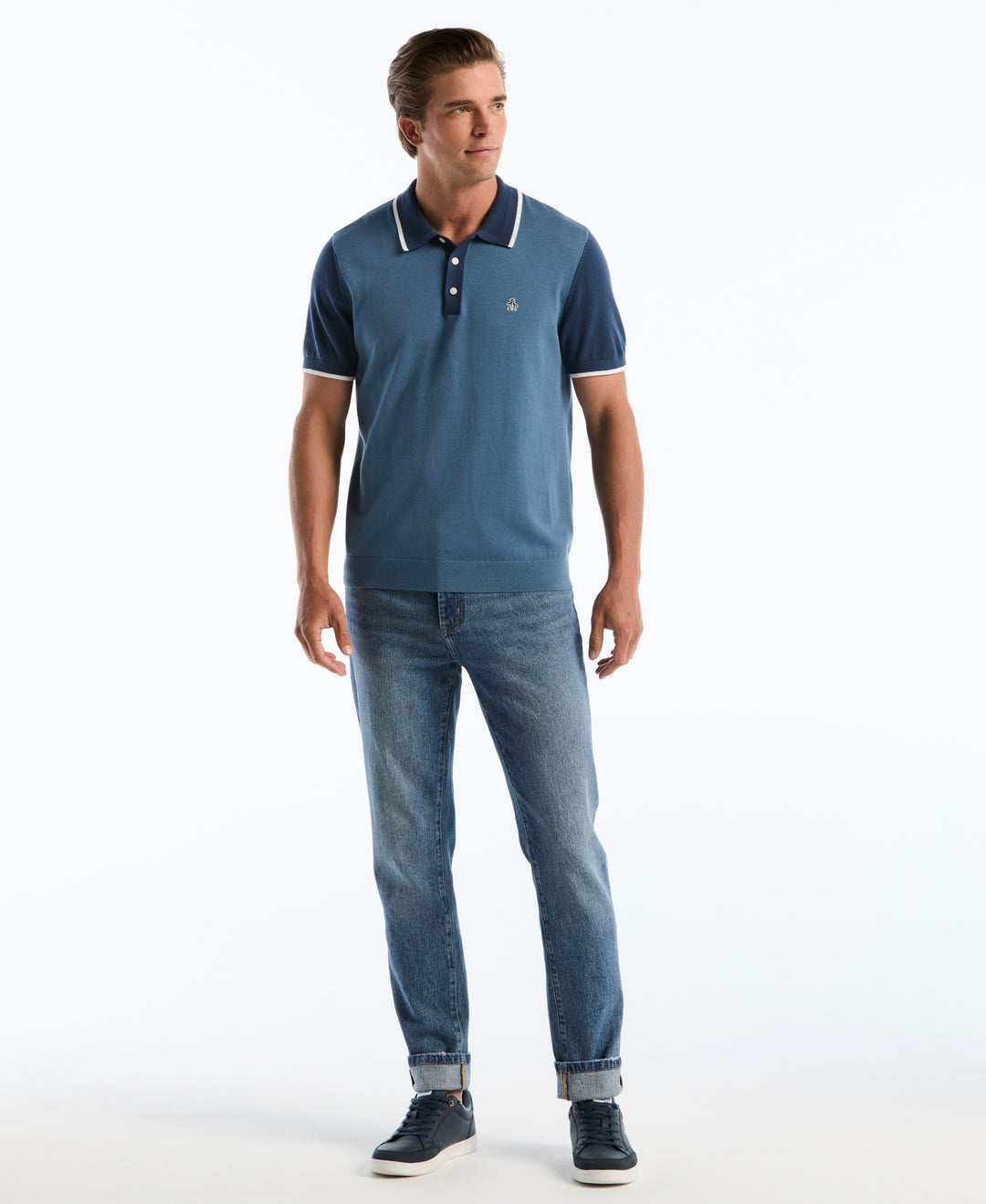 Colorblock Sweater Polo-Sweater Polo-Original Penguin