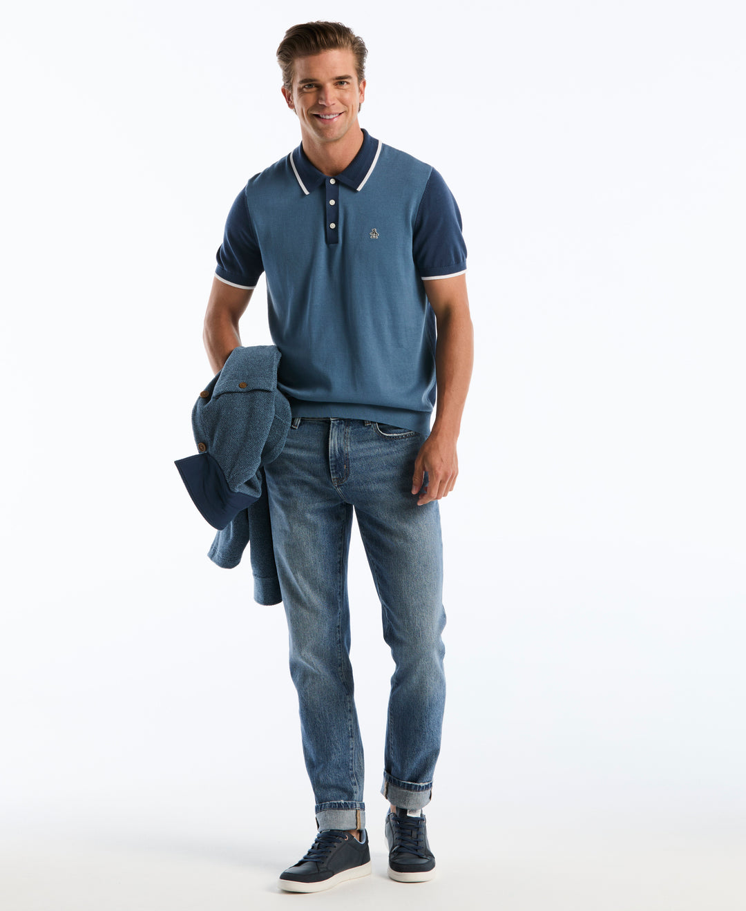 Colorblock Sweater Polo-Sweater Polo-Original Penguin