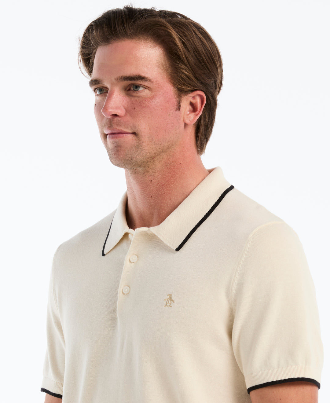 Cotton Tipped Sweater Polo (Birch) 
