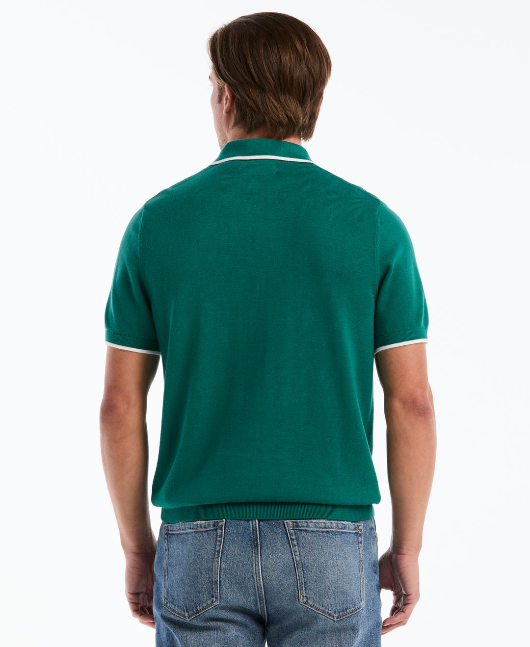 Cotton Tipped Sweater Polo (Storm) 