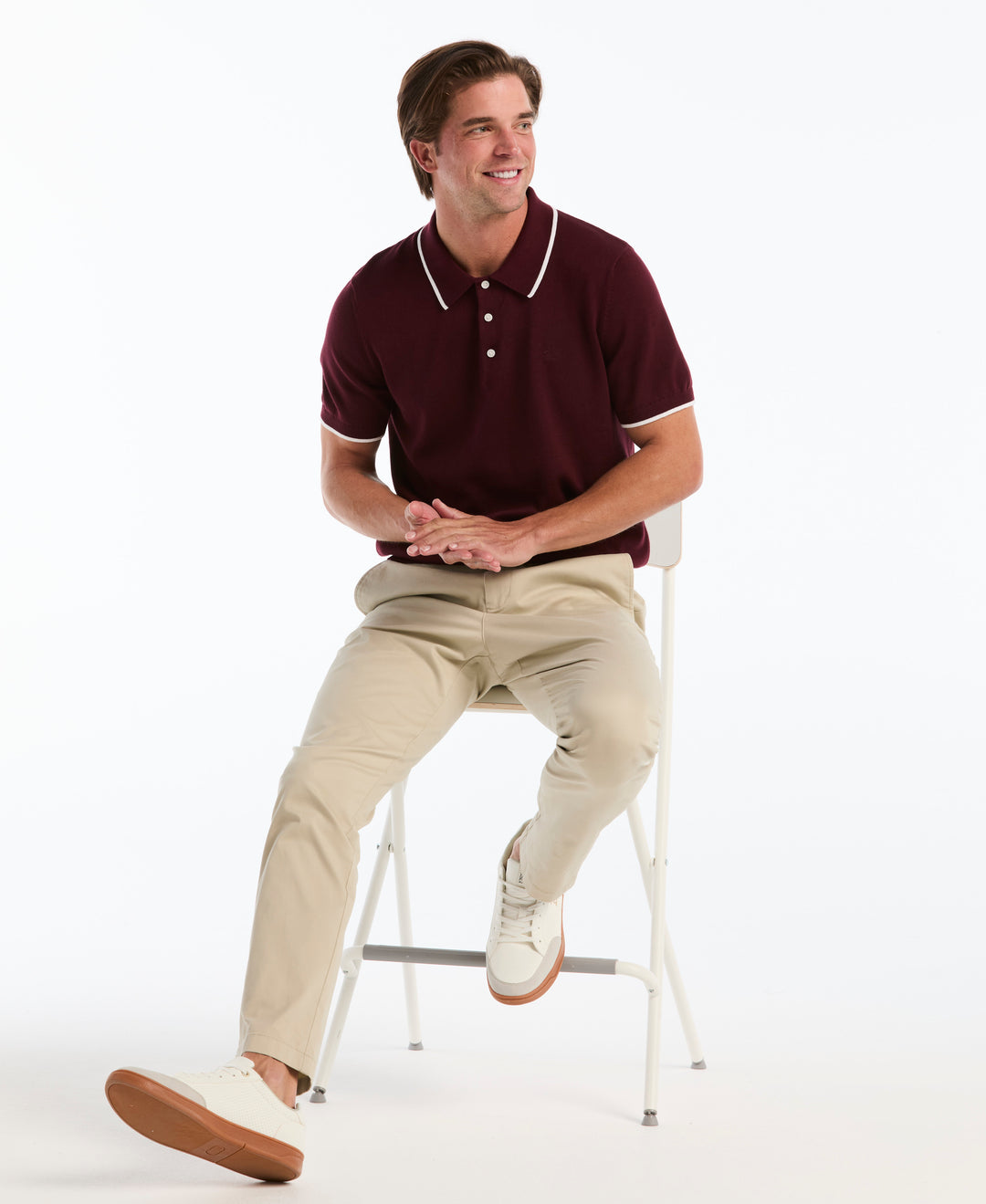 Cotton Tipped Sweater Polo (Port Royale) 