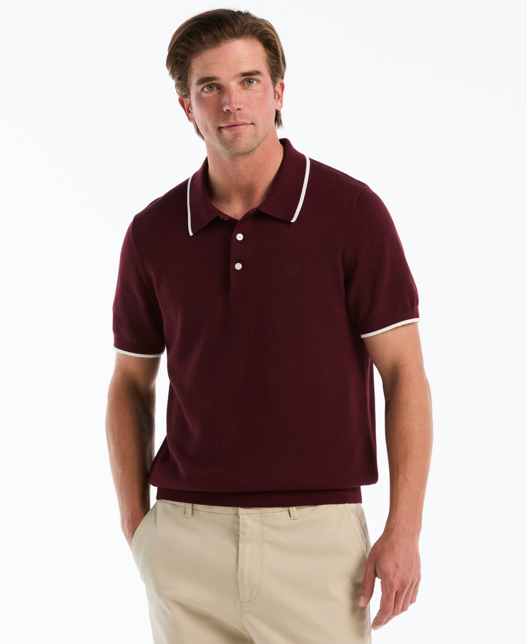 Cotton Tipped Sweater Polo (Port Royale) 