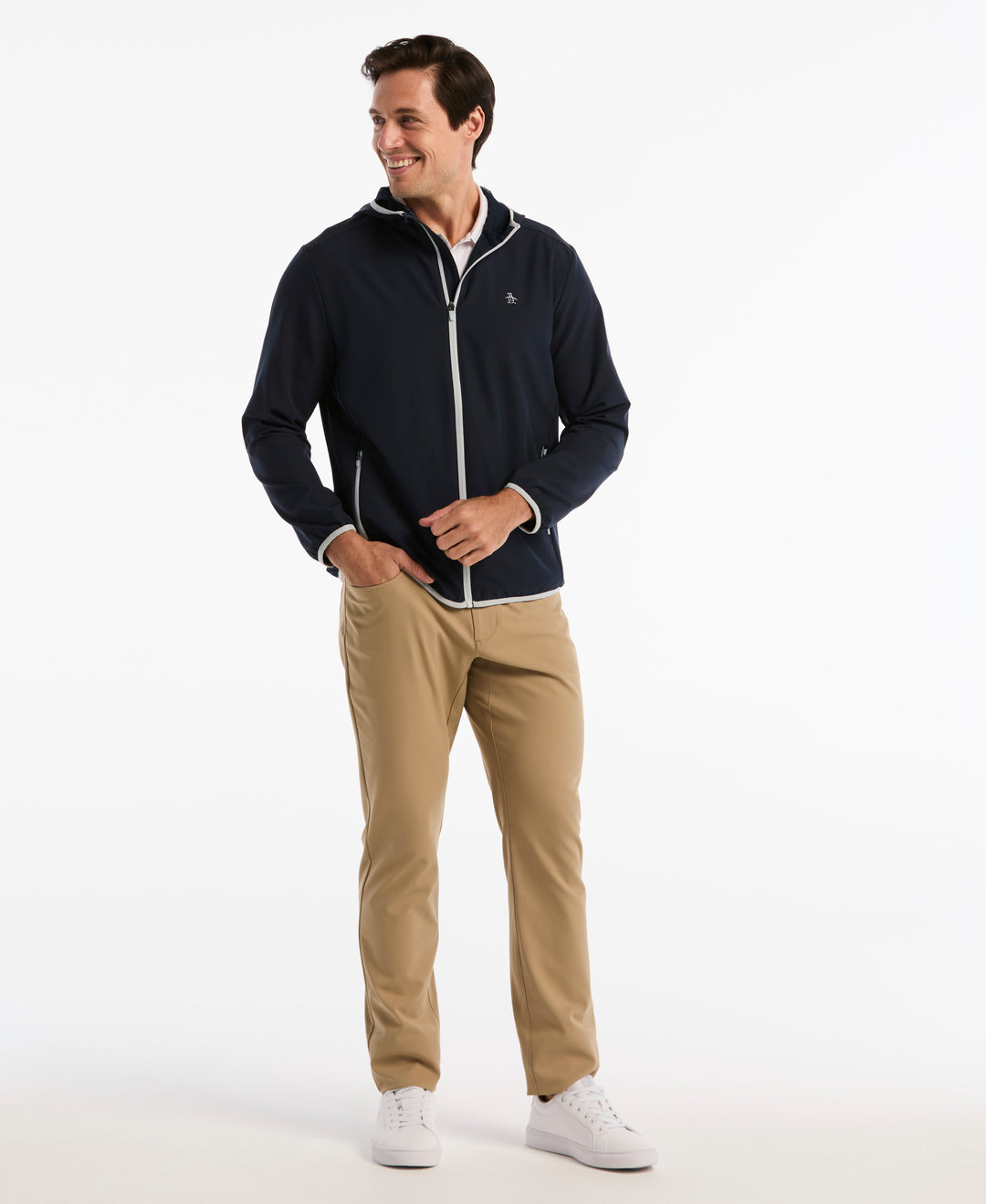 Long Sleeve Wind Jacket-Golf Jackets-Original Penguin