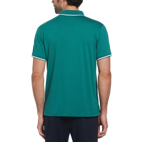Jersey Tipped Polo (Antique Green) 