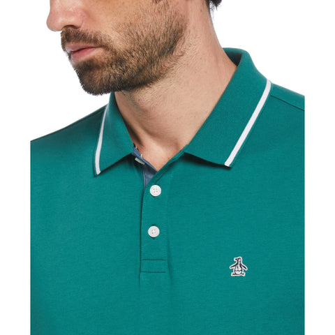 Jersey Tipped Polo (Antique Green) 