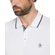 Tipped Solid Polo (Bright White) 