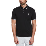 Tipped Solid Polo (True Black) 