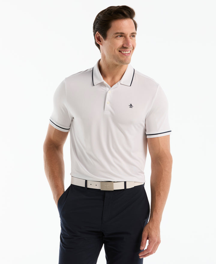 Contrast Tipping Solid Golf Polo-Golf Polos-Bright White-XS-Original Penguin