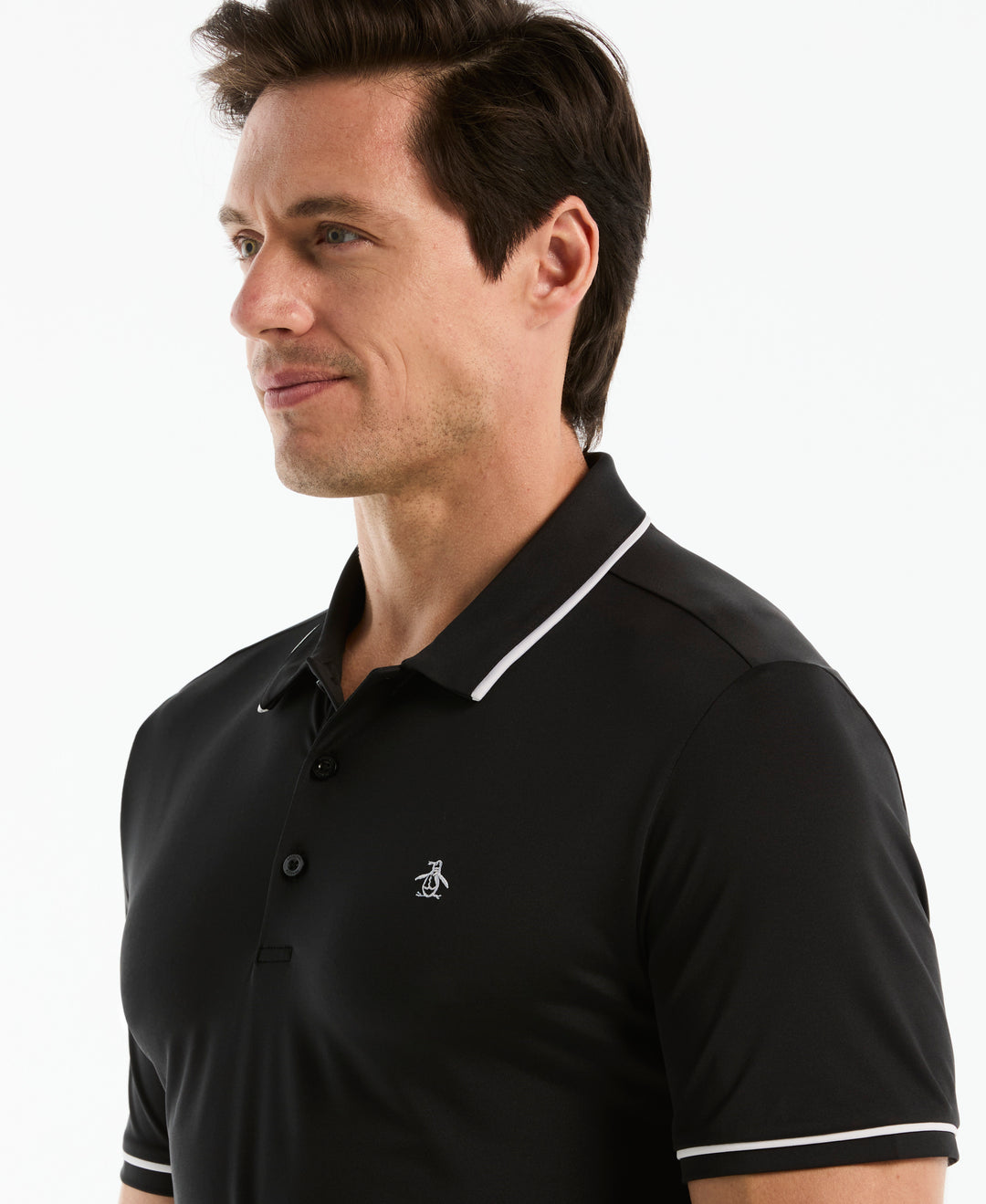 Contrast Tipping Solid Golf Polo-Golf Polos-Original Penguin