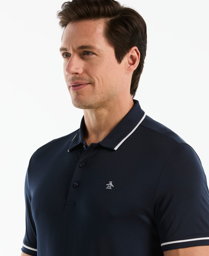 Contrast Tipping Solid Golf Polo-Golf Polos-Original Penguin