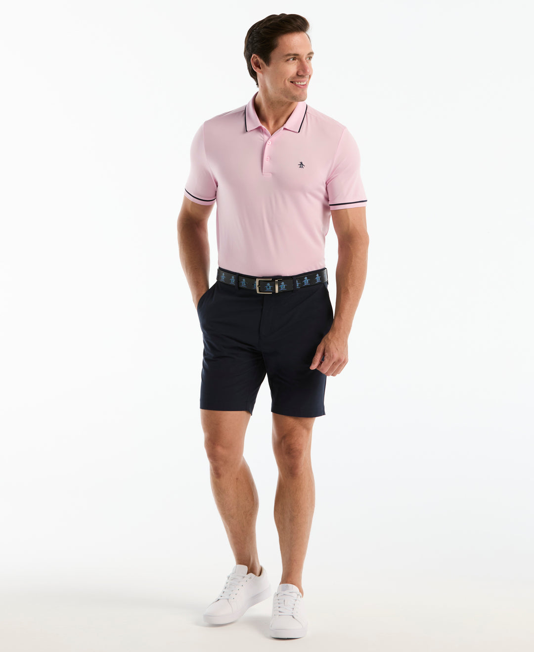 Contrast Tipping Solid Golf Polo-Golf Polos-Original Penguin