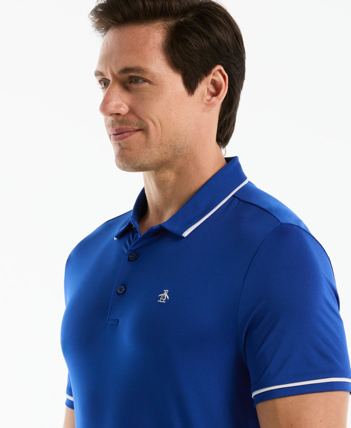 Contrast Tipping Solid Golf Polo-Golf Polos-Original Penguin