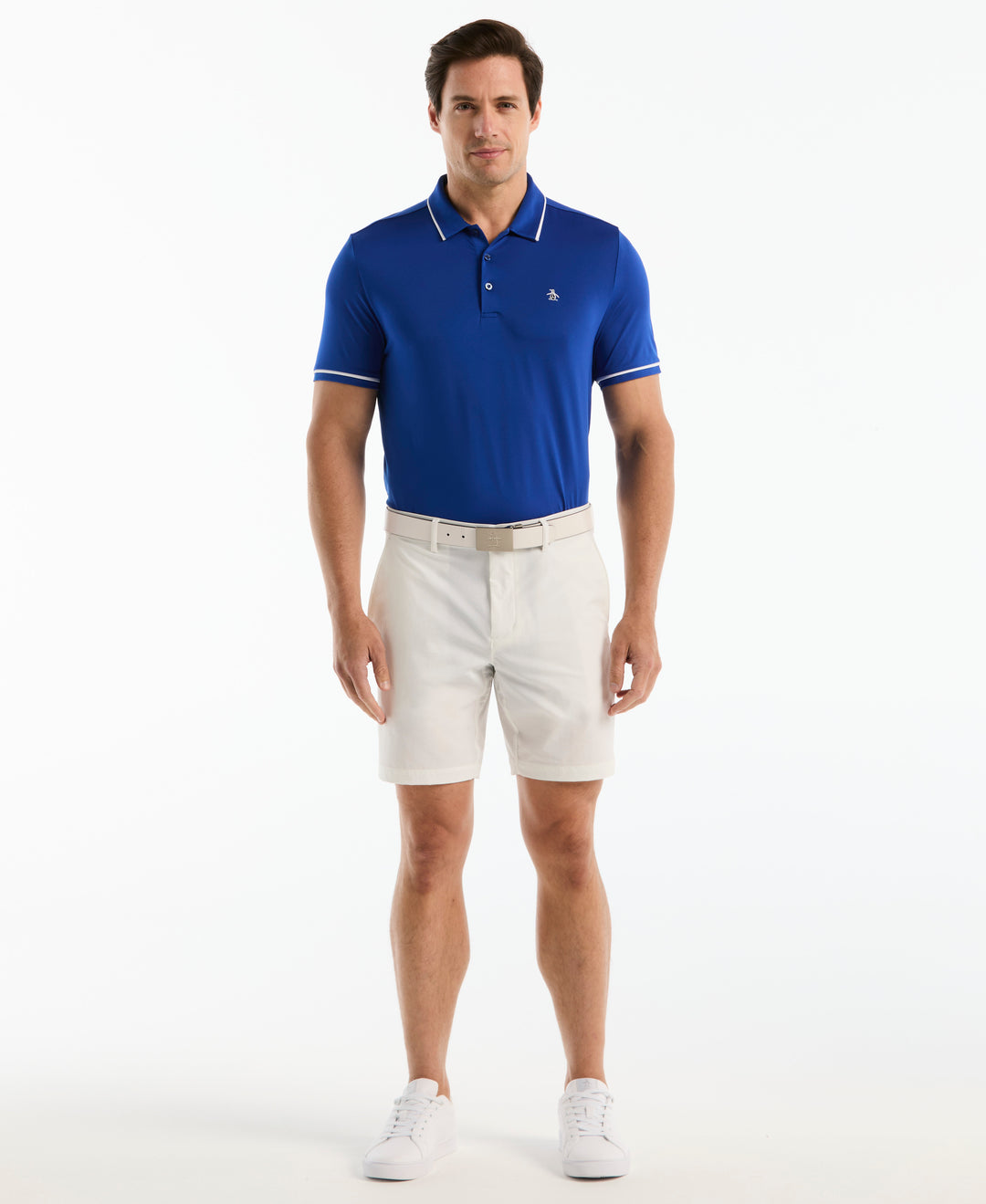 Contrast Tipping Solid Golf Polo-Golf Polos-Original Penguin