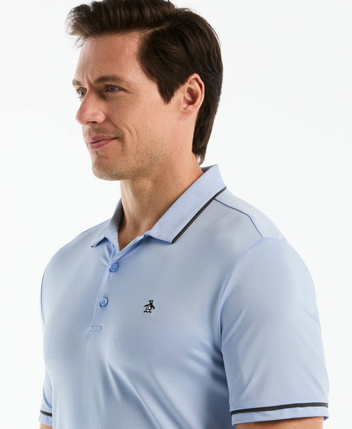 Contrast Tipping Solid Golf Polo-Golf Polos-Original Penguin