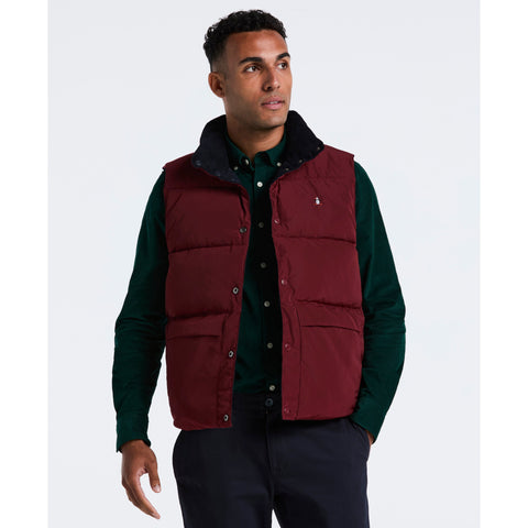 Corduroy Reversible Puffer Vest (Dark Sapphire) 