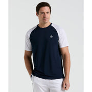 Core Blocked Performance Tennis Tee  (Black Iris) 