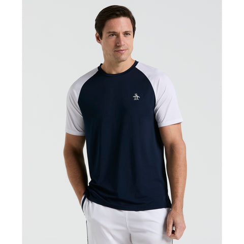 Core Blocked Performance Tennis Tee  (Black Iris) 