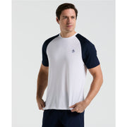 Core Blocked Performance Tennis Tee-Tees-Bright White-XS-Original Penguin