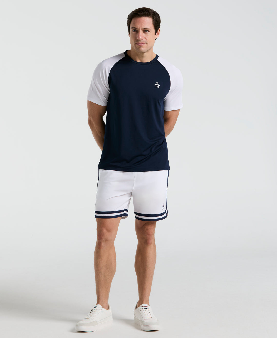 Core Blocked Performance Tennis Tee  (Black Iris) 