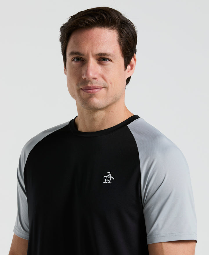 Tennis Blocked Performance Tee (Caviar) 