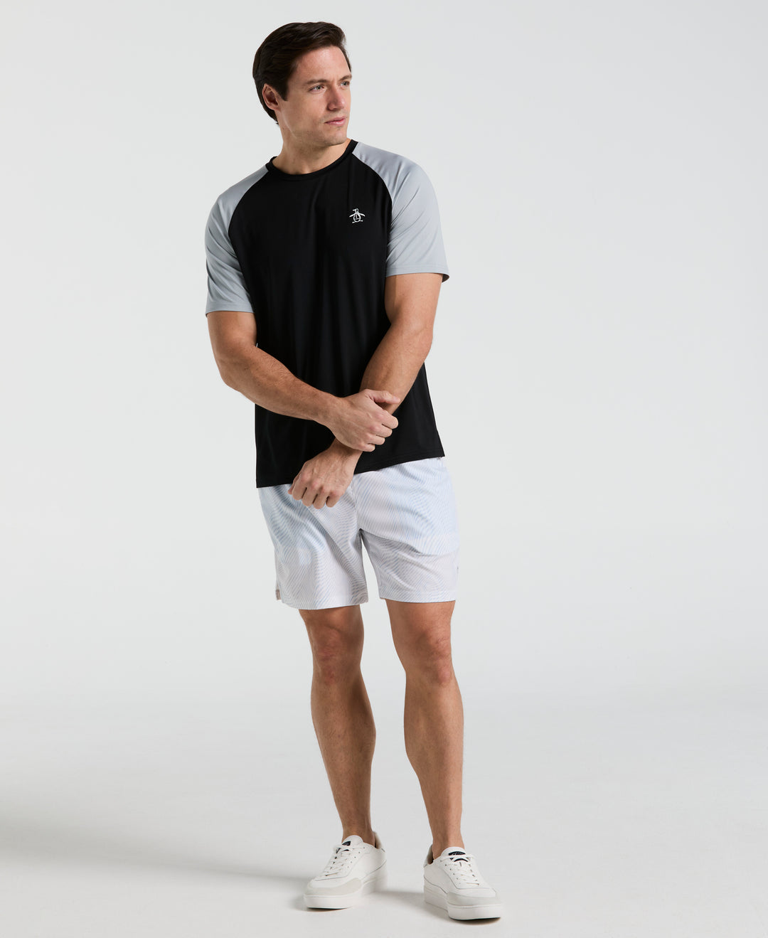 Tennis Blocked Performance Tee (Caviar) 