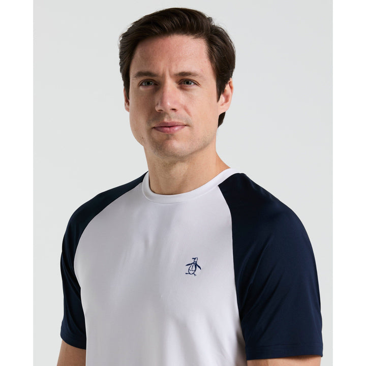 Core Blocked Performance Tennis Tee-Tees-Original Penguin