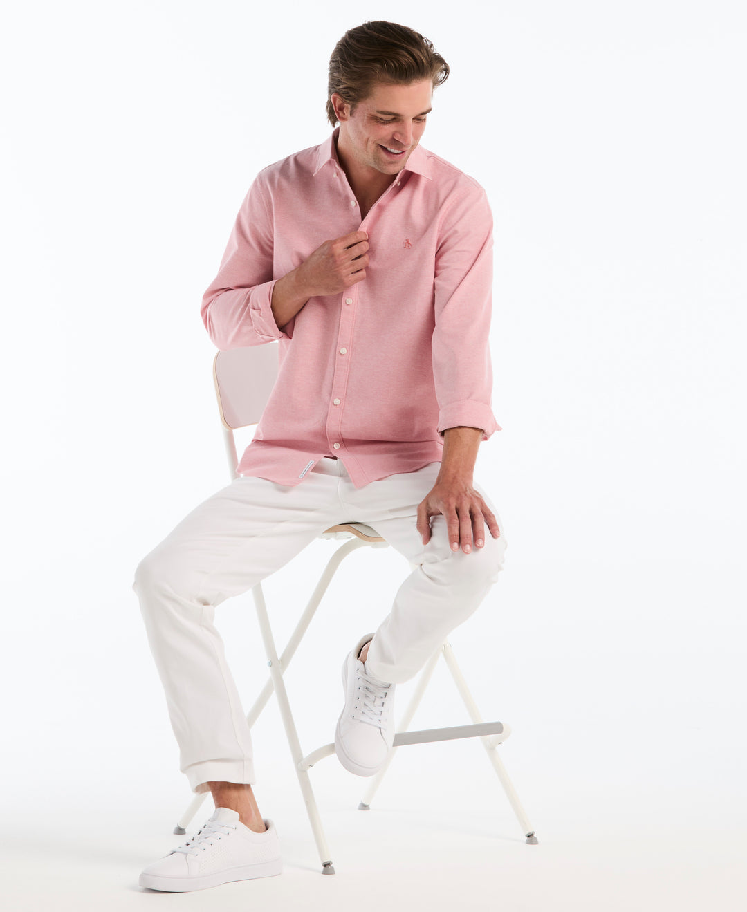 Core Oxford Long Sleeve Shirt (Faded Rose) 