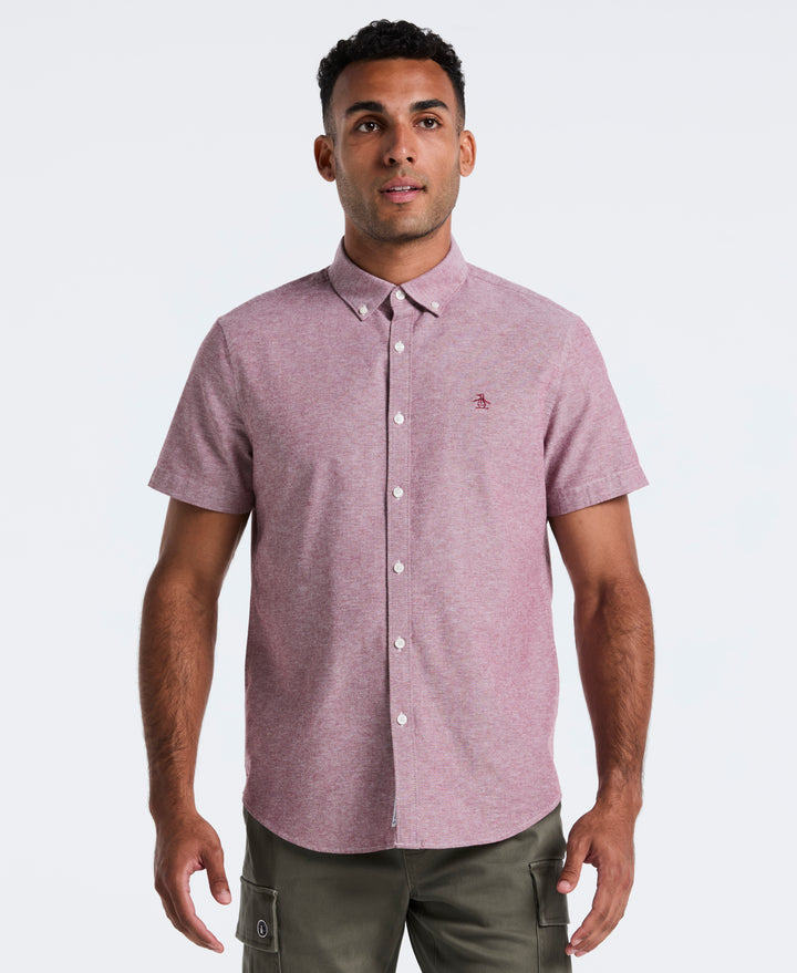 Oxford Seasonal Short Sleeve Shirt (Cabernet) 