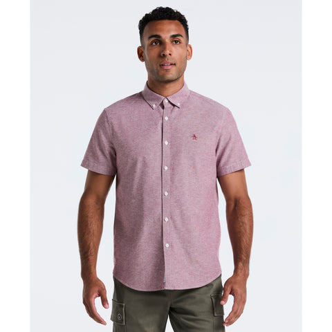 Oxford Seasonal Short Sleeve Shirt (Cabernet) 