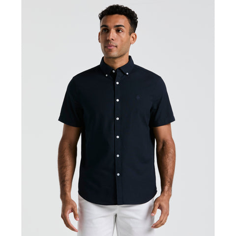 エスダブル AU限定 S/DOUBLE Classic Oxford Button Up Shirt Mens Short Sleeve Oxford Shirt SE9003 Blue, Yellow & White