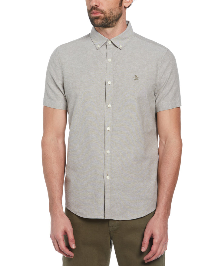 Short Sleeve Oxford Shirt (Dusty Olive) 