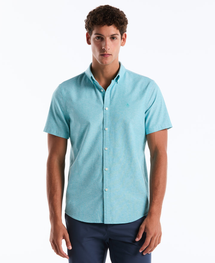 Short Sleeve Oxford Shirt (Lake Blue) 