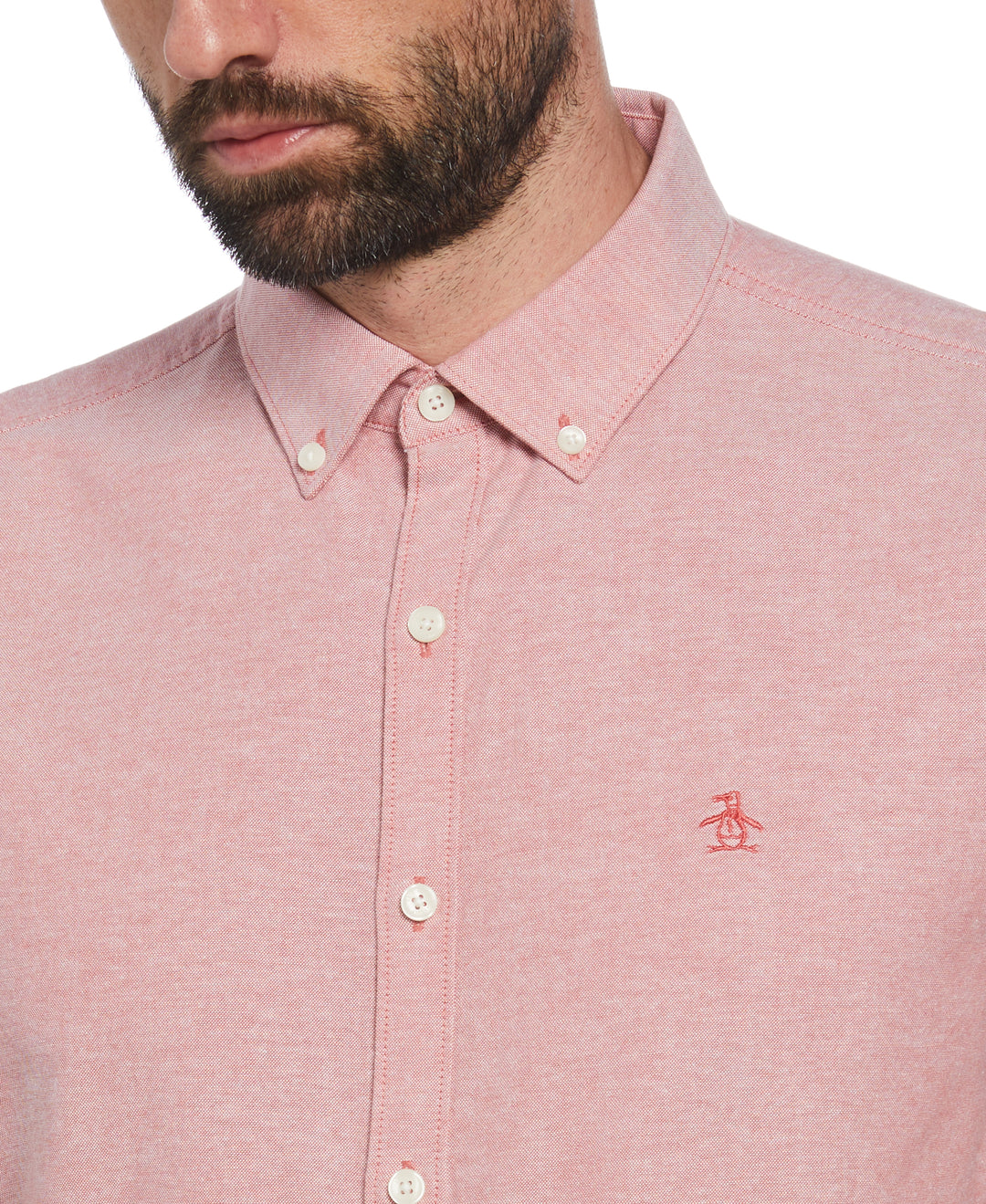 Short Sleeve Oxford Shirt (Mineral Red) 