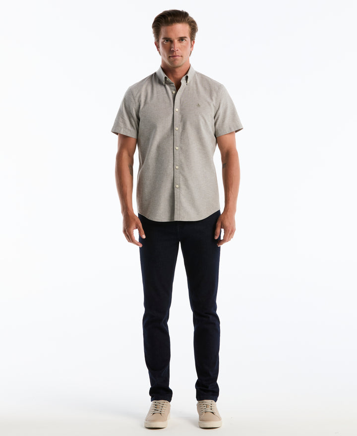 Short Sleeve Oxford Shirt (Dusty Olive) 