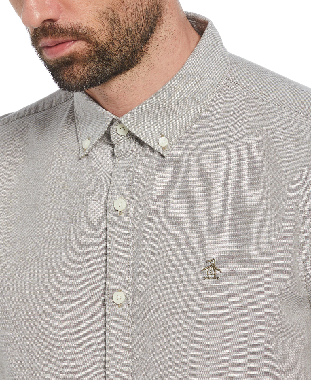 Short Sleeve Oxford Shirt (Dusty Olive) 