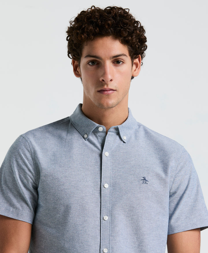 Short Sleeve Oxford Shirt (Blue Wing Teal) 