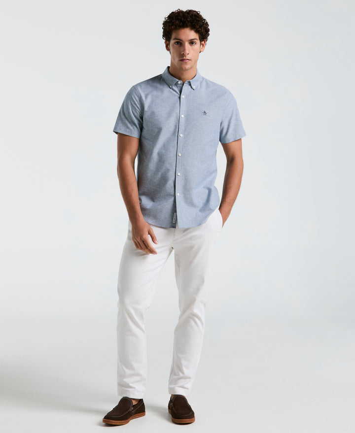 Short Sleeve Oxford Shirt (Blue Wing Teal) 