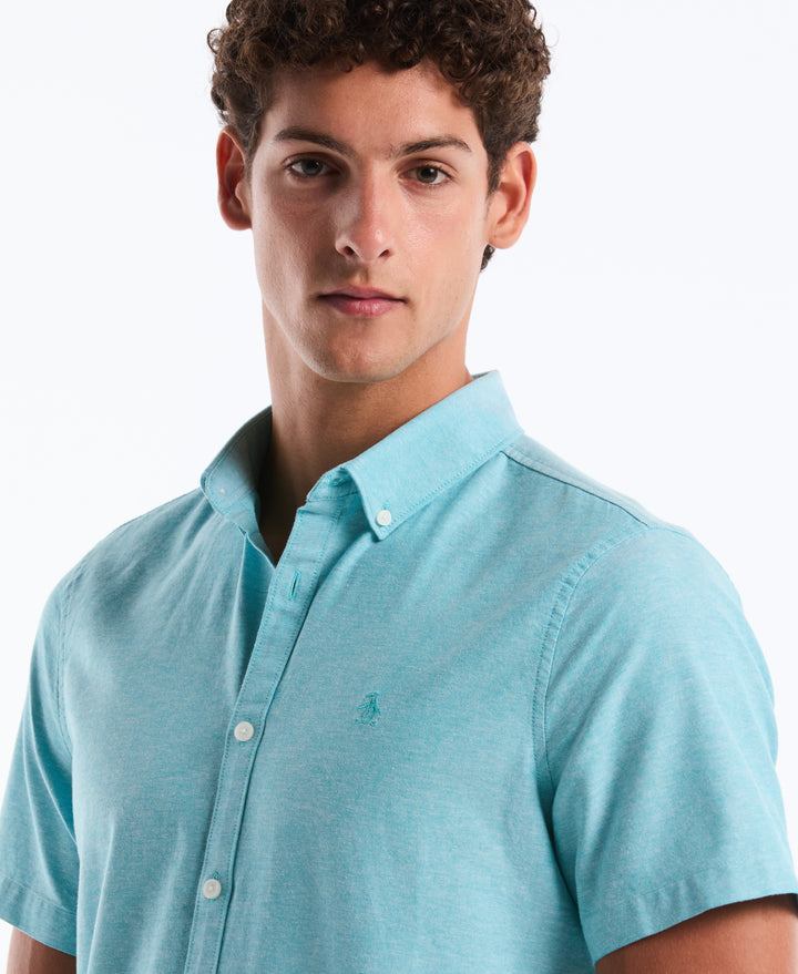 Short Sleeve Oxford Shirt (Lake Blue) 