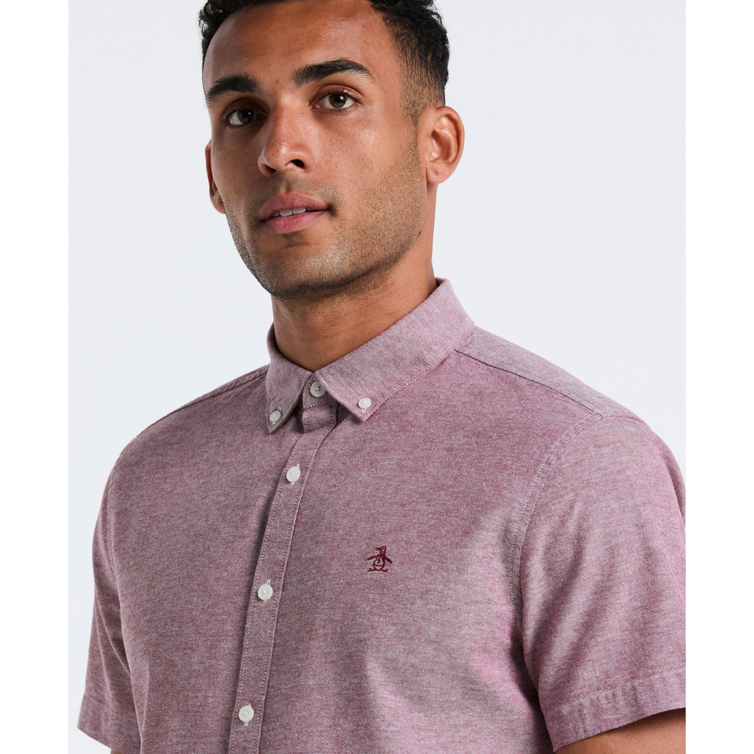 Oxford Seasonal Short Sleeve Shirt (Cabernet) 