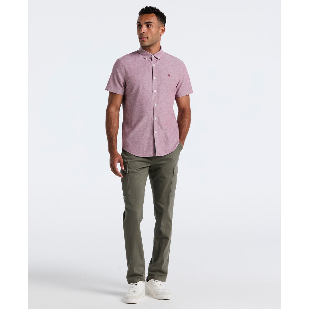 Oxford Seasonal Short Sleeve Shirt (Cabernet) 