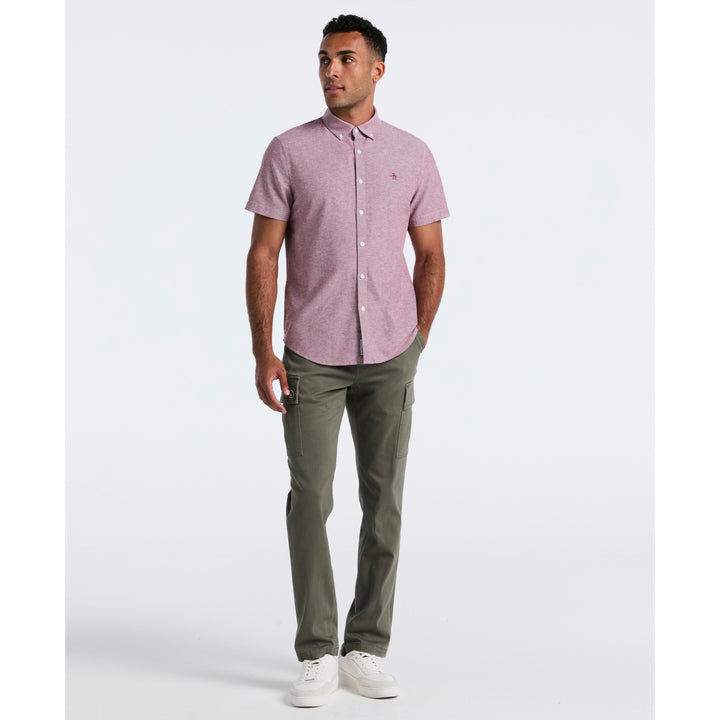 Oxford Seasonal Short Sleeve Shirt (Cabernet) 