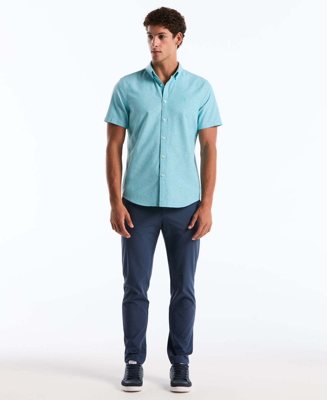 Short Sleeve Oxford Shirt (Lake Blue) 