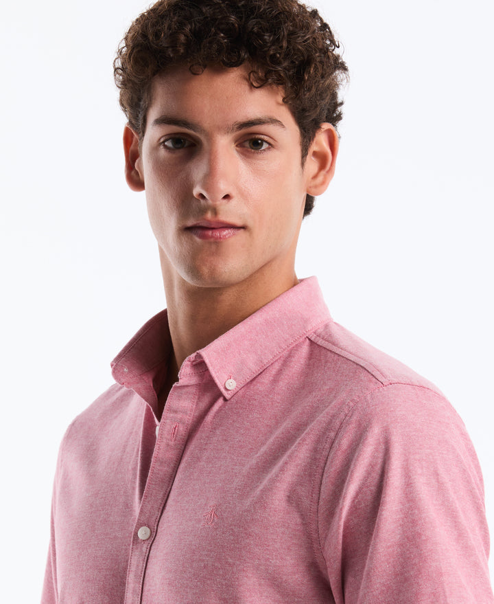 Short Sleeve Oxford Shirt (Raspberry Wine) 