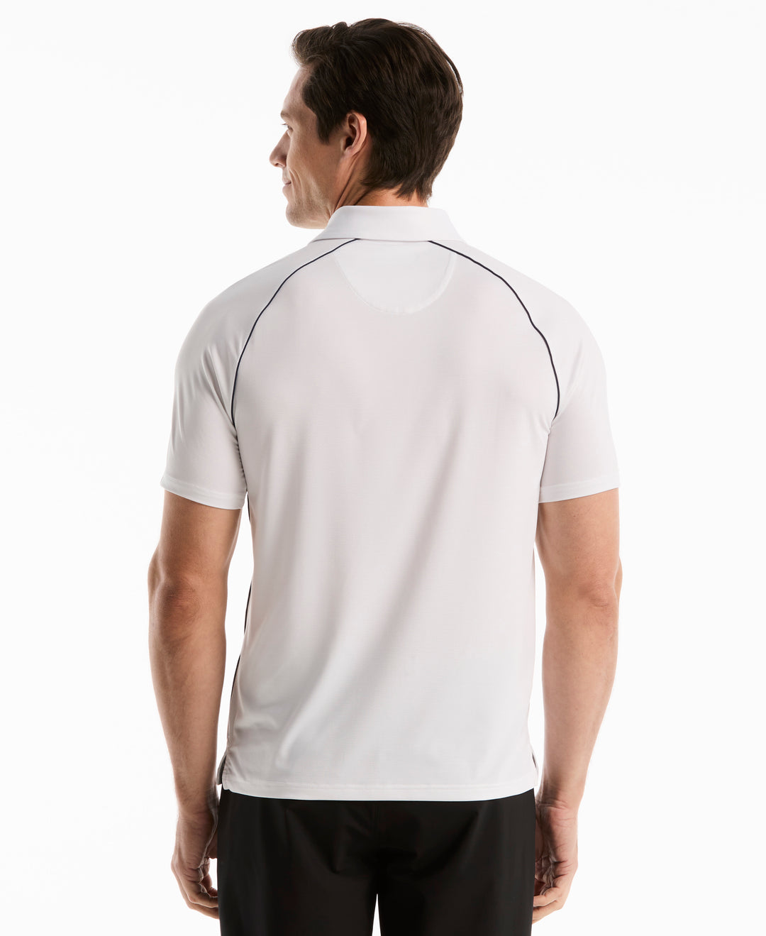 Tennis Core Performance Piped Polo (Bright White) 