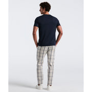 Cotton Blend Check Chino Pant (Birch) 